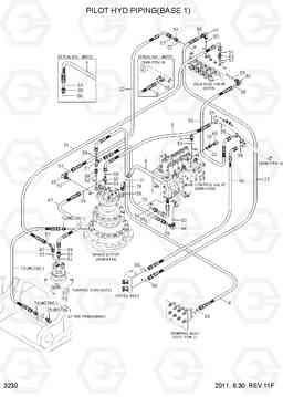 3230 PILOT HYDRAULIC PIPING(BASE 1) R290LC-7A, Hyundai