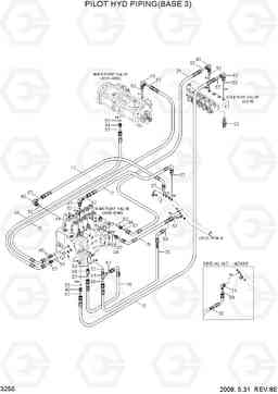 3250 PILOT HYDRAULIC PIPING(BASE 3) R290LC-7A, Hyundai