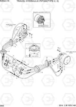 3302 TRAVEL HYDRAULIC PIPING(TYPE 2, 3) R290LC-7A, Hyundai