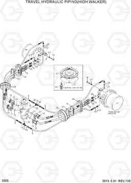 3305 TRAVEL HYDRAULIC PIPING(HIGH WALKER) R290LC-7A, Hyundai