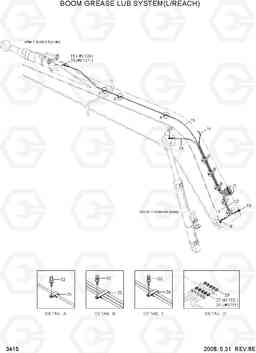 3415 BOOM GREASE LUB SYSTEM(L/REACH) R290LC-7A, Hyundai