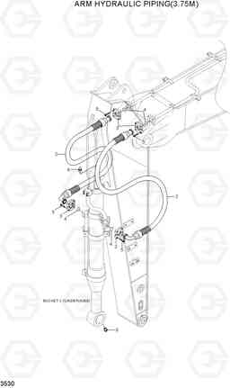 3530 ARM HYDRAULIC PIPING(3.75M) R290LC-7A, Hyundai