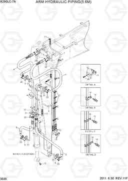 3535 ARM HYDRAULIC PIPING(5.6M) R290LC-7A, Hyundai