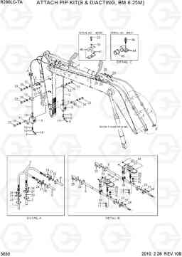 3630 ATTACH PIP KIT(S & D/ACTING, BM 6.25M) R290LC-7A, Hyundai