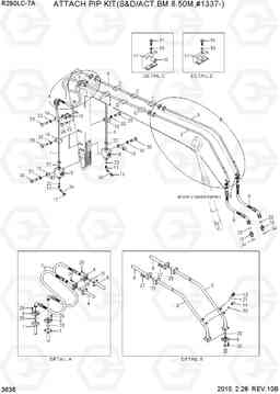 3636 ATTACH PIP KIT(S&D/ACT,BM 8.50M,#1337-) R290LC-7A, Hyundai