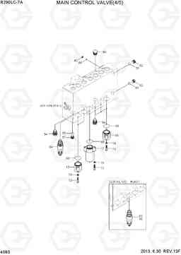 4080 MAIN CONTROL VALVE(4/5, TYPE 1) R290LC-7A, Hyundai