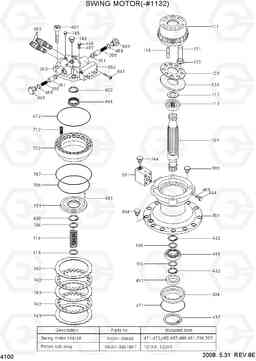 4100 SWING MOTOR(TYPE 1, -#1132) R290LC-7A, Hyundai