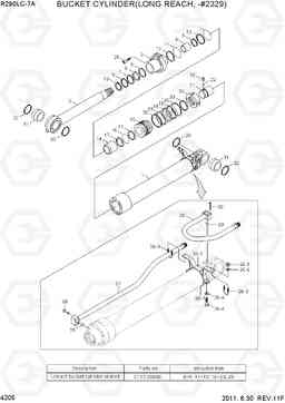 4205 BUCKET CYLINDER(L/REACH, -#2329) R290LC-7A, Hyundai