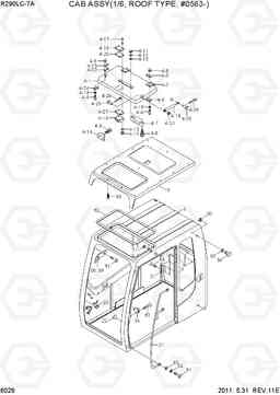 6026 CAB ASSY(1/6, ROOF TYPE, #0563-) R290LC-7A, Hyundai