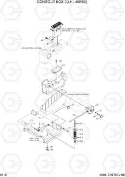 6110 CONSOLE BOX 2(LH, -#0562) R290LC-7A, Hyundai