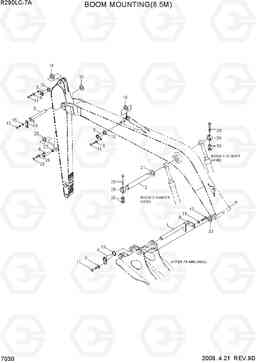 7030 BOOM MOUNTING(8.5M) R290LC-7A, Hyundai