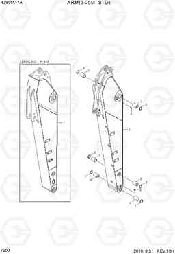 7200 ARM(3.05M, STD) R290LC-7A, Hyundai