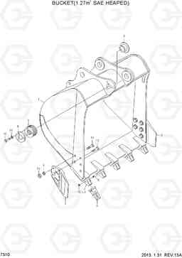 7310 BUCKET(1.27M3 SAE HEAPED, STD) R290LC-7A, Hyundai