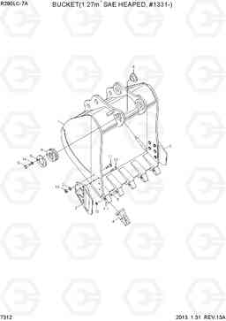 7312 BUCKET(1.27M3 SAE HEAPED, #1331-) R290LC-7A, Hyundai