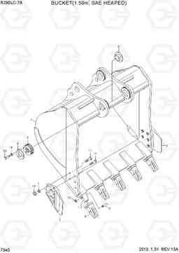 7340 BUCKET(1.50M3 SAE HEAPED) R290LC-7A, Hyundai