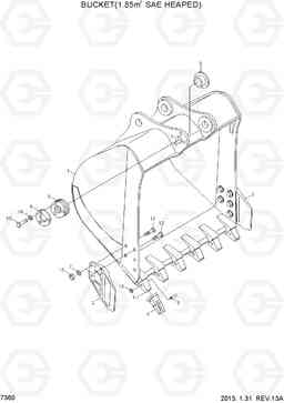 7360 BUCKET(1.85M3 SAE HEAPED) R290LC-7A, Hyundai