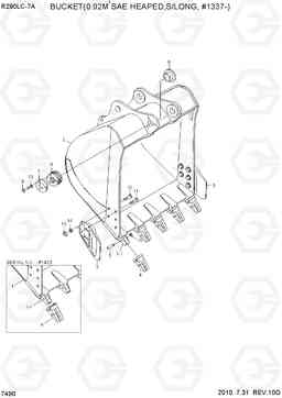 7490 BUCKET(0.92M3 SAE HEAPED,S/LONG, #1337-) R290LC-7A, Hyundai