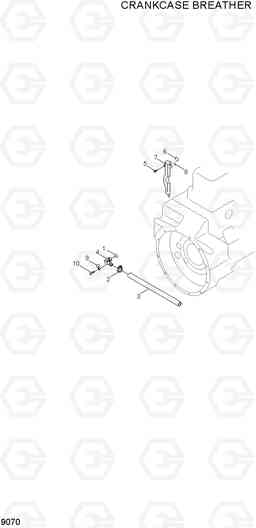 9070 CRANKCASE BREATHER R290LC-7A, Hyundai