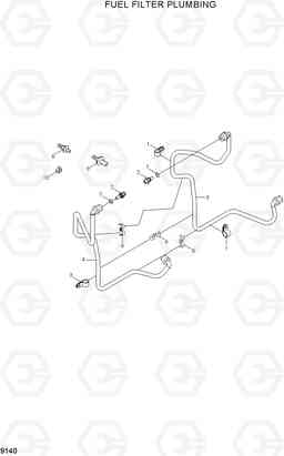 9140 FUEL FILTER PLUMBING R290LC-7A, Hyundai