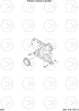 9220 FRONT GEAR COVER R290LC-7A, Hyundai