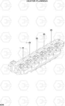 9230 HEATER PLUMBING R290LC-7A, Hyundai