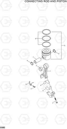 9380 CONNECTING ROD AND PISTON R290LC-7A, Hyundai