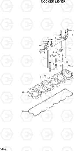 9440 ROCKER LEVER R290LC-7A, Hyundai