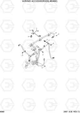 9580 WIRING ACCESSORIES(-#0466) R290LC-7A, Hyundai