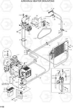 1100 AIRCON & HEATER MOUNTING R290LC7H, Hyundai