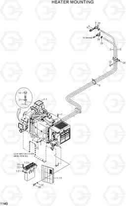 1140 HEATER MOUNTING R290LC7H, Hyundai