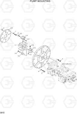 3010 PUMP MOUNTING R290LC7H, Hyundai