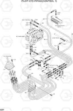 3201 PILOT HYD PIPING(CONTROL 1) R290LC7H, Hyundai