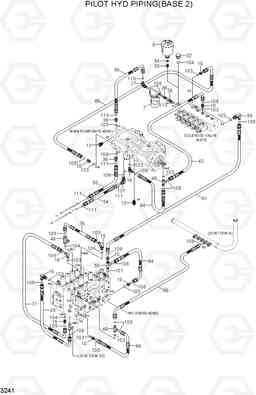 3241 PILOT HYD PIPING(BASE 2) R290LC7H, Hyundai