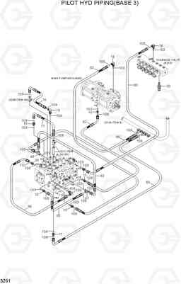 3251 PILOT HYD PIPING(BASE 3) R290LC7H, Hyundai