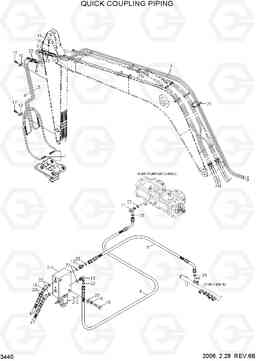 3440 QUICK COUPLING PIPING R290LC7H, Hyundai