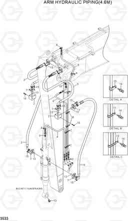 3533 ARM HYDRAULIC PIPING(4.6M) R290LC7H, Hyundai