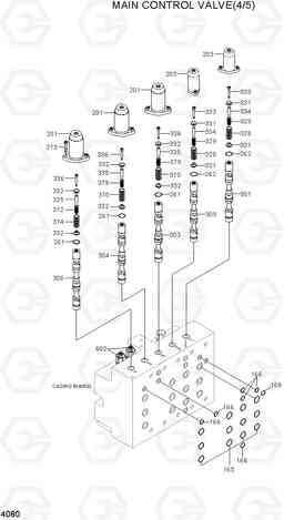 4080 MAIN CONTROL VALVE(4/5) R290LC7H, Hyundai