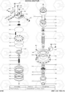 4100 SWING MOTOR R290LC7H, Hyundai