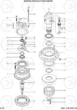 4110 SWING REDUCTION GEAR R290LC7H, Hyundai