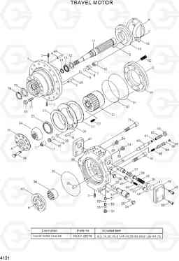 4121 TRAVEL MOTOR R290LC7H, Hyundai