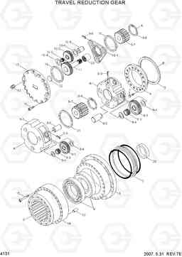 4131 TRAVEL REDUCTION GEAR R290LC7H, Hyundai