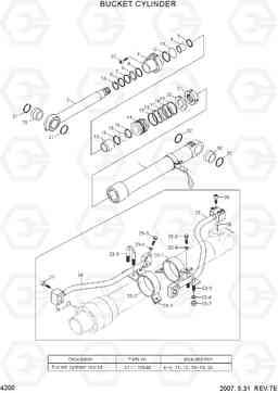 4200 BUCKET CYLINDER R290LC7H, Hyundai