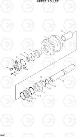 5030 UPPER ROLLER R290LC7H, Hyundai