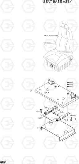 6130 SEAT BASE ASSY R290LC7H, Hyundai