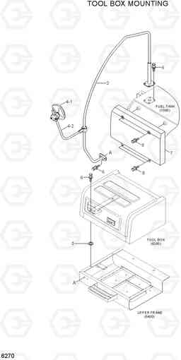 6270 TOOL BOX MOUNTING R290LC7H, Hyundai