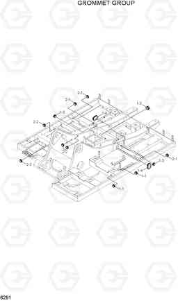 6291 GROMMET GROUP R290LC7H, Hyundai