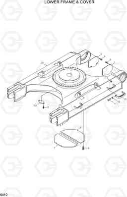 6410 LOWER FRAME & COVER R290LC7H, Hyundai