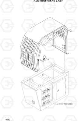 6510 CAB PROTECTOR ASSY R290LC7H, Hyundai