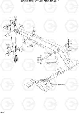 7050 BOOM MOUNTING(LONG REACH) R290LC7H, Hyundai