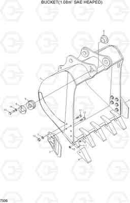 7335 BUCKET(1.08M3 SAE HEAPED) R290LC7H, Hyundai